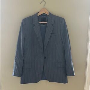 Madewell Blue Pinstripe Blazer